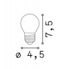 LAMPADINA LED žárovka, těleso kov šedostříbrná, krycí sklo bílá, LED 4W, E27, teplá 3000K, 360lm, Ra80, 230V, tř.1, rozměry d=45mm, h=75mm náhled 2