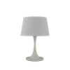 LONDON Stolní dekorativní lampa, základna kov, povrch bílá, stínítko PVC potaženo textilní látkou bílá, pro žárovku 1x60W, E27, 230V, IP20, tř.2, rozměry d=320mm, v=485mm náhled 1
