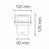 PARK Zemní svítidloy, těleso hliník, krycí sklo čiré, pro žárovku 1x28W, G9, 230V. IP65, tř.1, rozměry 120x120x125mm, vč. mont boxu náhled 3