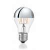 LAMPADINA LED žárovka, těleso kov šedostříbrná, krycí sklo čirá a chrom, LED 8W, E27, teplá 3000K, 520lm, Ra80, 230V, tř.1, rozměry d=60mm, h=105mm. náhled 1