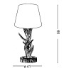 CHALET TL1 Stolní dekorativní lampa, rám kov, těleso pryskyřice, imitace paroží a vyřezávaného dřeva, stínítko textil bílá, pro žárovku 1x60W, E27, 230V, IP20, tř.2, rozměry d=410mm, h=650mm náhled 2