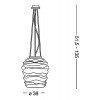 KARMA SP1 SMALL Závěsné svítidlo, rám kov, povrch chrom, difuzor vyfukované sklo opál, imitace leptání, pro žárovku 1x60W, E27, 230V, IP20, tř.1, rozměry d=390mm, vč ocelových drátů l=1195mm lze zkrátit náhled 5