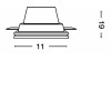 SAMBA FI1 Vestavné stropní svítidlo, těleso sádra, povrch bílá, pro žárovku 1x50W, GU10, 230V, IP20, tř.2, rozměry 110x110mm, h=180mm náhled 3