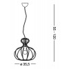 AMPOLLA-1 SP1 Závěsné svítidlo, lustr tvar hruška, základna kov, povrch černá, stínítko kovová mřížka černá, pro žárovku 1x60W, E27, 230V, IP20, tř.1, rozměry d=350mm, vč lankového kabelu l=1200mm lze zkrá náhled 2