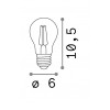 LAMPADINA LED žárovka, těleso kov šedostříbrná, krycí sklo čirá, LED 8W, E27, A60, teplá 3000K, 810lm, Ra80, stmívatelné TRIAC, 230V, rozměry d=60mm, h=105mm. náhled 2