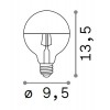 LAMPADINA LED žárovka, těleso kov šedostříbrná, vrchlík bílá mat, LED 8W, E27, teplá 3000K, 780lm, Ra80, 230V, tř.1, rozměry d=95mm, h=135mm. náhled 3