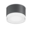 URANO Stropní přisazené svítidlo, těleso hliník, povrch práškový lak šedá mat, difuzor plast mat, pro LED, nebo zářivku 1x15W, GX53, 230V, do koupelny IP44, tř.1. rozměry d=120mm h=75mm náhled 1