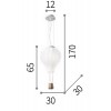 DREAM BIG Závěsné dětské svítidlo v podobě létajícího balónu, základna kov, povrch stříbrná, difuzor sklo opál, pro žárovku 1x42W, E27, 230V, IP20, tř.1, rozměry d=420mm, h=2650mm. náhled 2