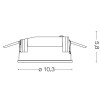 BASIC ACCENT Stropní vestavné svítidlo bodové, těleso hliník, povrch lak bílá, krycí sklo čiré, LED 1x15W, neutrální 4000K, 1510lm, 230V, do koupelny IP44/IP20, tř.2. rozměry d=144mm h=71mm náhled 2