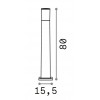 AMELIA Sloupkové svítidlo, těleso plast, povrch černá, difuzor plast opál, pro žárovku 1x23W, E27, 230V, IP55, tř.2, rozměry d=155mm, h=800mm. náhled 4