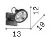 GLIM Nástěnné svítidlo nebo stropní přisazené svítidlo, nastav. směr svícení, těleso kov, povrch černá, pro žárovku 1x50W, GU10, 230V, IP20, tř.1, rozměry 130x120x190mm. náhled 3