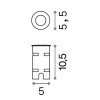 ROCKET MINI Zemní venkovní bodové svítidlo, těleso kov, rámeček nerez, krycí sklo čiré, LED 2W, neutrální 4000K, 140lm, vyzař. úhel 15°, 230V, IP68, tř.3, rozměry d=55mm, h=105mm, včetně montážního boxu. náhled 3