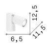 RUDY Nástěnné bodové svítidlo, nastavitelný směr svícení, těleso hliník, povrch bílá, pro žárovku 1x35W, GU10, 230V, IP20, tř.2, rozměry 65x125x115mm. náhled 3