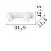 RUDY Nástěnné bodové svítidlo, nastavitelný směr svícení, těleso hliník, povrch černá, pro žárovku 2x35W, GU10, 230V, IP20, tř.2, rozměry 315x125x115mm. náhled 3