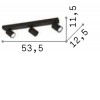 RUDY Nástěnné bodové svítidlo, nastavitelný směr svícení, těleso hliník, povrch černá, pro žárovku 3x35W, GU10, 230V, IP20, tř.2, rozměry 535x125x115mm. náhled 3