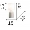 KALI Stolní lampa, těleso keramika s reliéfy, stínítko plast bílá, pro žárovku 1x60W, E14, 230V, IP20, tř.2, rozměry d=150mm, h=320mm. náhled 2