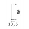 CLIO Sloupkové svítidlo, exteriérové, venkovní, těleso hliník, povrch šedá, pro žárovku 1x60W, E27, 230V, IP44, tř.1, rozměry d=135mm, h=600mm, bez DIFUZORU. náhled 5