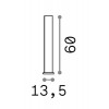 CLIO Sloupkové svítidlo, exteriérové, venkovní, těleso hliník, povrch černá antracit, pro žárovku 1x60W, E27, 230V, IP44, tř.1, rozměry d=135mm, h=600mm, bez DIFUZORU. náhled 5