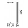 SNOUT MPT2 Sloupkové svítidlo, exteriérové, venkovní, těleso hliník, povrch černá antracit, pro žárovku 2x60W, E27, 230V, IP44, tř.1, rozměry d=200mm, h=1970mm, bez DIFUZORU. náhled 5