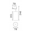 FOX Bodové svítidlo do 3F lišty, nastavitelný směr svícení, těleso hliník, povrch bílá, LED 25W, neutrální 4000K, 2700lm, vyzař. úhel 35°, 230V, IP20, tř.1, rozměry d=70mm, h=161mm. náhled 6