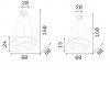 OZ Závěsné svítidlo, těleso kov, povrch černá, difuzor plast opál, LED 59W, teplá 3000K, 6000lm, 230V, IP20, tř.1, rozměry d=800mm, závěsný kabel l=1500mm, lze zkrátit. náhled 4