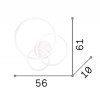 FRAME Přisazené svítidlo, těleso kov, povrch bílá, difuzor plast opál, LED 40W, teplá 3000K, 2800lm, 230V, IP20, tř.2, rozměry 560x610mm. náhled 3