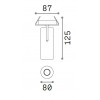 PLAY Vestavné stropní bodové svítidlo, nastav. směr svícení, těleso hliník, povrch bílá, difuzor plast opál, LED 7W, teplá 3000K, 520lm, Ra90, 230V, IP20, tř.2, rozměry d=80mm, h=125mm. náhled 2