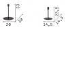 SET UP Základna stolní lampy, těleso kov, povrch černá, pro žárovku 1x60W, E27, 230V, IP20, tř.2, rozměry d=145mm, h=235mm, stínítko SAMOSTANĚ náhled 5