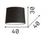 SET UP Stínítko svítidla, materiál plast a textil černá, rozměry d=400mm, h=300mm, základna SAMOSTANĚ náhled 5