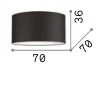 SET UP Stínítko svítidla, materiál plast a textil černá, rozměry d=700mm, h=360mm, základna SAMOSTANĚ náhled 6