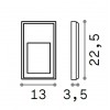 FEBE Venkovní nástěnné svítidlo, těleso hliník, povrch černá antracit, difuzor sklo, LED 6W, teplá 3000K, 380lm, 230V, IP65, tř.1, rozměry 130x225x35mm. náhled 3