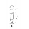 WAY Zemní svítidlo, dva boční průzory, těleso plast černá, difuzor plast, pro žárovku 1x1,7W, G9, teplá 3000K, IP67, tř.2, d=50mm, h=120mm, včetně montážního boxu. náhled 3