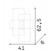 FRAME Nástěnné svítidlo, těleso kov, povrch černá, difuzor plast opál, LED 31W, teplá 3000K, 2700lm, 230V, IP20, tř.2, rozměry 410x625mm. náhled 1