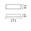 Napájecí zdroj 24V 40W Napájecí zdroj pro LED, vstup 230V, výstup 24V, 40W, IP65, rozměry 171x37x61mm. náhled 1