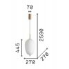 GRONEST HL III 20W Závěsné svítidlo, základna kov, povrch zlatá, stínítko sklo opál, LED 20W, 2050lm, teplá 3000K, 230V, IP20, tř.2, rozměry d=270mm, h=445mm, vč. závěs. kabelu l=2590mm, lze zkrátit. náhled 2