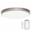 Stropní svítidlo Stropní svítidlo, kávová, difuzor opál, LED 48W, 3360lm, dálk ovl. Beacon (včetně), nebo telefon TUYA WiFi, stmívatelné,  nast CCT  teplá 2700K - denní 6400K, Ra80, 230V, IP20, d=510mm, h=70mm náhled 1