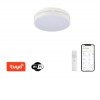 DEFUNGO PL R 24W, TUYA-W Stropní svítidlo, těleso kov, povrch bílá, dif plast opál, LED 24W, smart TUYA, WiFi, dálk ovl. (souč) nebo mob. telefonem CCT nast teplá 2700K-denní 6500K, stmív 230V, d=300mm, h=60mm náhled 1