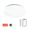 DEICO 36W, TUYA-W Stropní svítidlo, těleso kov, povrch bílá, dif plast opál, LED 36W, 1680lm, smart TUYA, WiFi, dálk ovl. (souč) nebo mob. tel. CCT nast teplá 2700K-denní 6500K, stmív 230V, d=450mm, h=60mm náhled 1