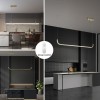 LED 26W Tuya ZigBee CCT Závěsné svítidlo, kov, zlatá, dif plast opál, LED 26W, 1820lm, smart TUYA, Zigbee 3.0, dálk ovl. (souč.) nebo tel. CCT nast teplota teplá 3000K-denní 6000K, stmív, 1200x20mm, vč. záv. lank l=1500mm. náhled 2