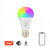 Smart Bulb 9W E27 Smart Tuya-W RGB Světelný zdroj, žárovka, sklo a kov, LED 9W, 806lm, E27, A60, dálk ovl, nebo smart tel. TUYA, WiFi, stmív., nast CCT, 2700K až 6500K, RGB, Ra80, 230V, životnost 25 000h, rozměry d=60mm, l=110mm náhled 1
