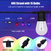 DICIO Chain 15W TUYA-W, RGB, IP65, 15m Venkovní zahradní párty řetěz, LED 15W, Tuya, WiFi, dálk. ovl. (souč) nebo smart tel. nastav teplota CCT teplá 2700K-denní 6500K, stmív, RGB, 230V, IP65, délka 15m. náhled 2