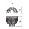 ADORA 2x28W E14 Nástěnné svítidlo, těleso kov, povrch chrom lesk s křišťálovými ověsy, pro žárovku 2x28W, E14, 230V, IP20, tř.1. rozměry 166x170x260mm náhled 3