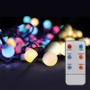 2in1 RGB+bílá 200xLED 10m venkovní IP44 Vánoční osvětlení venkovní řetěz, 200xLED barevné RGB a neutrální bílá kouličky,  svítící část 20m rozteč LED 10cm, dálk ovl. 8 nastav fukncí svítí/bliká, čas náhled 1
