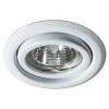 EFEKT 1W Vestavné svítidlo kruhové výklopné +-15°, těleso kov, povrch bílá, 50W, GX5,3, 12V, d=95mm, symbol "F" montáž na hořlavý podklad max 35W náhled 1