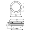 PATRIK Stropní svítidlo, základna plast polykarbonát, barva bílá, difuzor plast opál, pro žárovku 1x60W, E27, A60, 230V, IP54, d=272mm, h=105mm. náhled 2