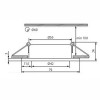 VIRO-QP-AL Vestavné bodové svítidlo čtvercové pevné, těleso hliník, povrch hliník mat, 50W, Gx5,3, 12V, IP20, 79x79mm, h=100mm, symbol "F" montáž na hořlavý podklad max  náhled 2