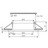 ATAK R2 Stropní, vestavné, bodové svítidlo, výklopné +-30°, hliník, povrch hliník mat, pro žárovku 1x50W, GU10 ES50, 230V, IP20, d=82mm, h=115mm, symb "F" mont/hořl p náhled 2