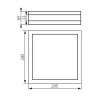 RIX Q Stropní svítidlo, materiál ocelový plech, rámeček chrom mat, difuzor polykarbonát bílá mat, 2x18W, E27, 230V, do koupelny IP44, rozměry 285x285x85mm náhled 2