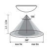 RONEO HF 25W, E27, IP44 Stropní svítidlo s HF senzorem pohybu, záběr 360°, dosah cca 8m, 10s-10minut, těleso plast, bílá, difuzor plast, pro žárovkiu 1x25W, E27, 230V, do koupelny IP44, d=277mm, h=110mm náhled 4