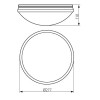 RONEO HF 25W, E27, IP44 Stropní svítidlo s HF senzorem pohybu, záběr 360°, dosah cca 8m, 10s-10minut, těleso plast, bílá, difuzor plast, pro žárovkiu 1x25W, E27, 230V, do koupelny IP44, d=277mm, h=110mm náhled 3